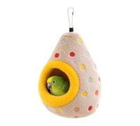 Lit d'Oiseau pour la Cage Hamac Suspendu Cachette en Forme d'œuf en Peluche | Petit nid dans la cage à oiseaux Pour Perruche Conure Cacatoès Pinson Inséparable Et Moin Garniture jaune