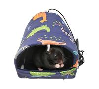 Lit d'oiseau - Tissu imprimé et éponge courte en peluche, 3,54x3,54x3,15in Animal House Placement plat | Chauffage USB Electric Warm Nest For Stability And Comfort, Pet Bed For Birds, Hamsters, Small
