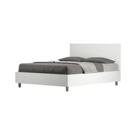Lit double 140x190 - ITYHOME - Demas - Frêne blanc - Minimaliste - Tête de lit incluse