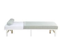 Lit double 140x200 matelas bois blanc