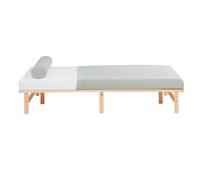 Lit double 140x200 matelas bois naturel