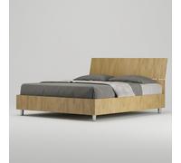 Lit double 160x190cm sans sommier avec tête de lit inclinée Demas