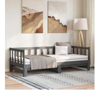 Lit double Adulte Lit coulissant - SOLOMON - gris 2x(90x190) cm JILL'S 71569