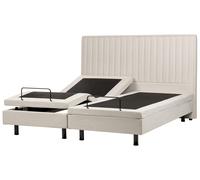 Lit Double Ajustable Moderne en Tissu 180 x 200 cm Electrique Réglable avec Télé