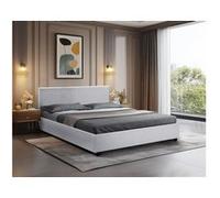 Lit double avec coffre Carla - 140 x 190 cm - Blanc Blanc. G