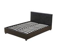Lit double avec coffre ""Carla"" - 140 x 190 cm - Noir