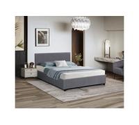 Lit double avec coffre "Carla" - 140 x 190 - Gris