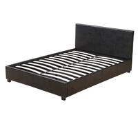 Lit double avec coffre "Carla" - 160 x 200 cm - Noir