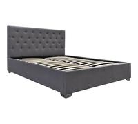 Habitat et Jardin – Lit double avec coffre Tino – 180 x 200 cm – Gris