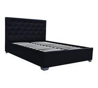 Habitat et Jardin – Lit double Tino – avec coffre – 180 x 200 cm – Simili noir