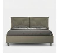 Lit rembourrée avec sommier 160x190 similicuir cappuccino Appia -
