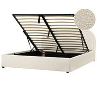 Lit Double avec Rangement Moderne en Boucle 160 x 200 cm Beige Quillien