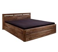 Lit Double avec tiroirs 160x200cm - Bois Massif de Palissandre huilé (Smoked Cherry) - Toronto #161