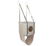 Lit double couche à suspendre à 2 niveaux pour chats avec porte et hamac double couche en polyester respirant pour un petit espace