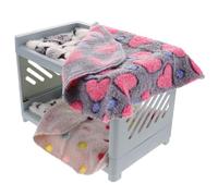 Lit Double Couche pour Hamster, Cachette Multifonction, Petit Animal | PP et Peluche, pour Cage, Structure à Deux Niveaux, Convient aux Hamsters et Lapins Couleur Aléatoire