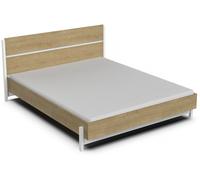 Lit Double "Craft" - 160 X 200 Cm - Marron/Blanc Marron