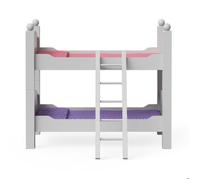Lit double de poupée, Teamson Kids, blanc/51 X 27 X 44