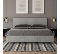 Lit double - Demas - 160x190 cm - Tête inclinée - Microparticules de bois - Ciment