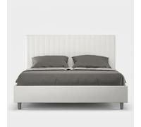 Lit double design coffre 160 x 200 cm moderne Sunny M1 - Blanc