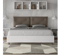 Lit double Egos Appia 160x190 sans sommier - Marron - Egos