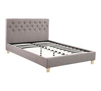 Lit double "Emmy" - 140 x 190 cm - Taupe