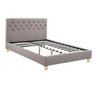 Lit double "Emmy" - 140 x 190 cm - Taupe