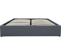 Lit Double En Pvc Avec Coffre "Ava" - 160 X 200 Cm - Gris Gris