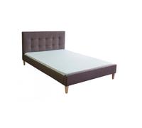 Cadre Lit double en tissu rembourre 180 x 200 cm marron