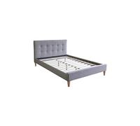 Lit Double En Tissu Rembourre 120x200 Avec Sommier A Lattes