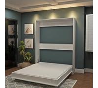 Lit double escamotable couleur blanc 164x221H cm - Primer