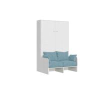 Lit double escamotable français Kentaro 140 cm avec canapé