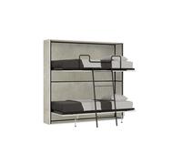 Lit double escamotable horizontal Kando avec matelas