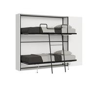 Lit double escamotable horizontal Kando avec matelas en H