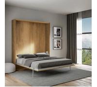 Lit escamotable vertical 160 Kentaro Chêne Nature -