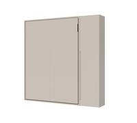 Lit double escamotable vertical de 160 cm Versia avec armoire 1 porte à droite Argilla