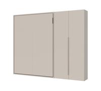 Lit double escamotable vertical de 160 cm Versia avec armoire 2 portes droite Argilla