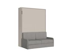 Lit double escamotable vertical de 160 cm Versia Sofà avec canapé Argilla