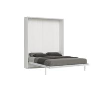 Lit escamotable vertical 160 Kentaro Frêne Blanc -
