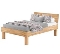 Lit double hêtre 140x200 haut bois massif Lit pour personnes âgées