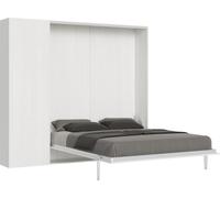 Lit double Kentaro White Ash avec colonne gauche-droite