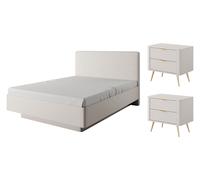 Lit Double Lante Avec Tables De Nuit 160x200cm Finition Arrondie Disponible
