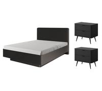 Lit Double Lante Avec Tables De Nuit 160x200cm Finition Arrondie Disponible