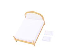Lit double modèle de maison de poupée à l'échelle 1:12 Meubles de chambre à coucher et présentoirs de modèle en tissu de qualité supérieure pour maisons de poupées