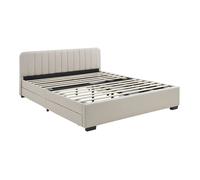 Lit double Nofrenna 160 x 200 cm beige