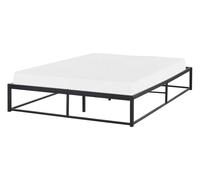Lit Double Sans Appui-Tête Solide avec Lattes Design Industriel Moderne 140 x 20