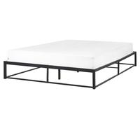 Lit Double Sans Appui-Tête Solide avec Lattes Design Industriel Moderne 160 x 20