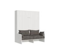 Lit escamotable vertical 160 Kentaro Sofa Frêne Blanc -