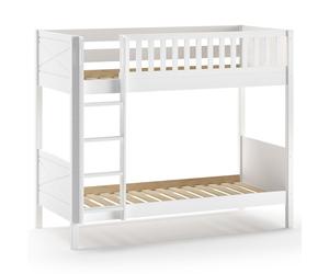 Lit Double Superposé Enfant "Scott" 90x200cm Blanc