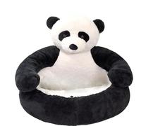 Lit Doudou Ourson pour Chien et Chat, Panier Chien Moelleux avec Fond Anti-Dérapant, Niche Confortable et Lavable pour Petit Chiens Chat d'Intérieur Coussin(Panda,M(18in/46cm))