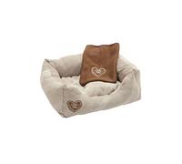 Lit douillet Love You pour chien et chat - 47x37cm - Beige